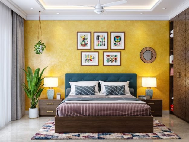 bedroom-with-four-door-wardrobe-design-in-3bhk-home